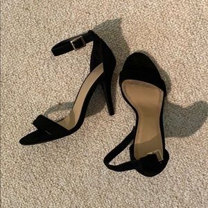 Black heels with ankle strap
